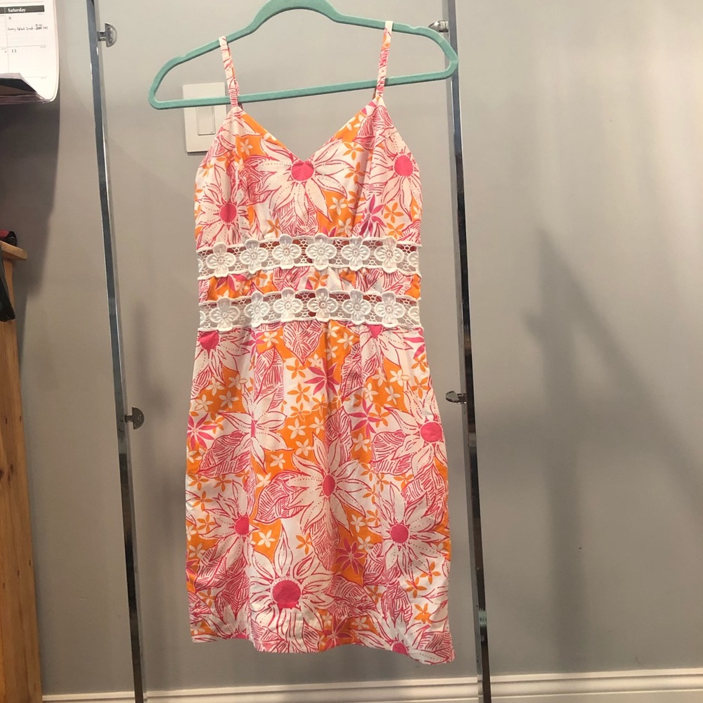 Vintage Lilly Pulitzer size 2    Orange pink and white